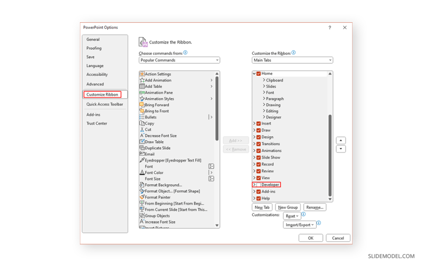 10 Enable Developer Options Powerpoint SlideModel