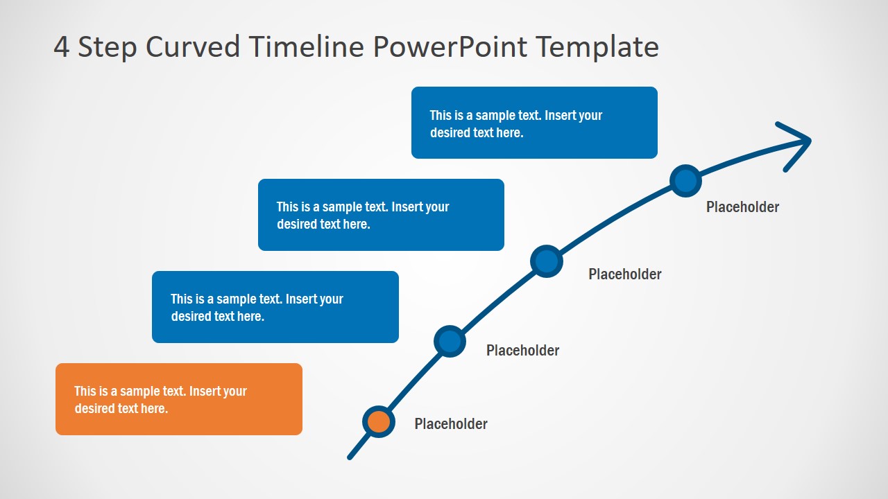 Step Curved Timeline Concept For Powerpoint Slidemodel