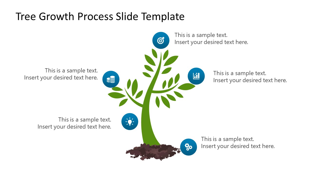 Tree Growth Process PowerPoint Template