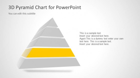3d Pyramid Template For Powerpoint With 5 Segments Slidemodel 2533