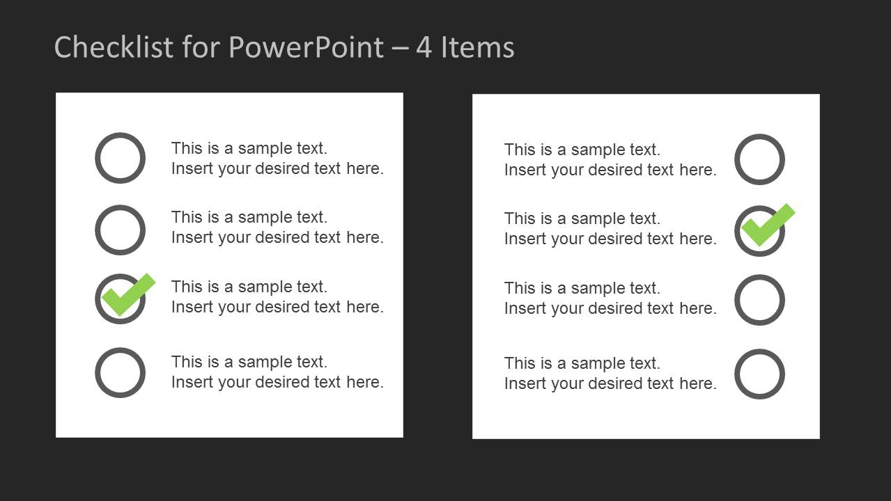 Checklist Layout Design For Powerpoint Slidemodel