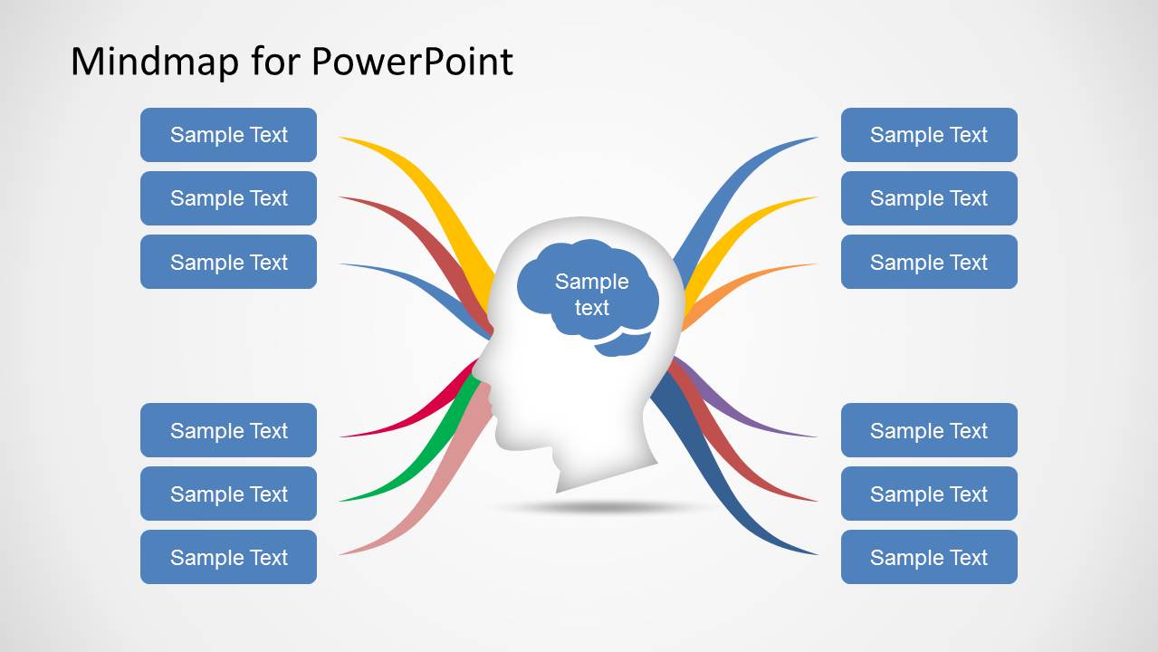 Mind Map Diagram Template for PowerPoint SlideModel