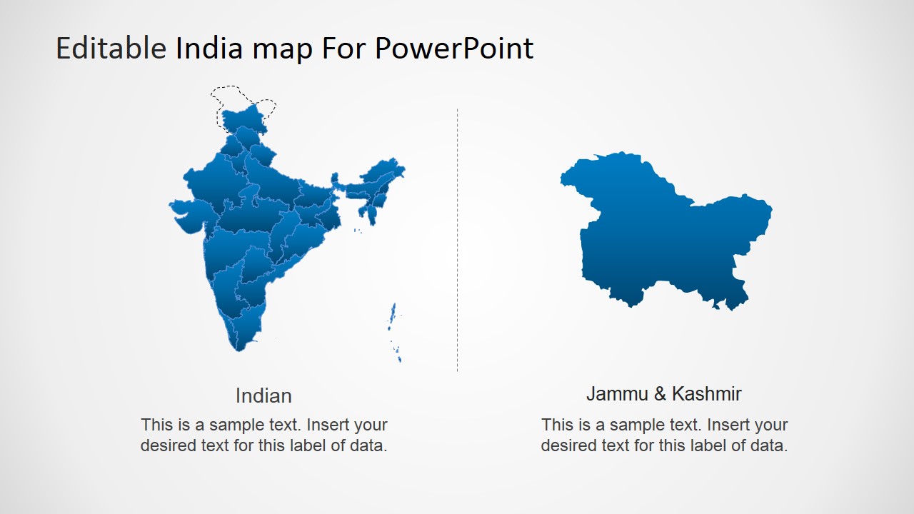 Editable India Map Template For PowerPoint SlideModel