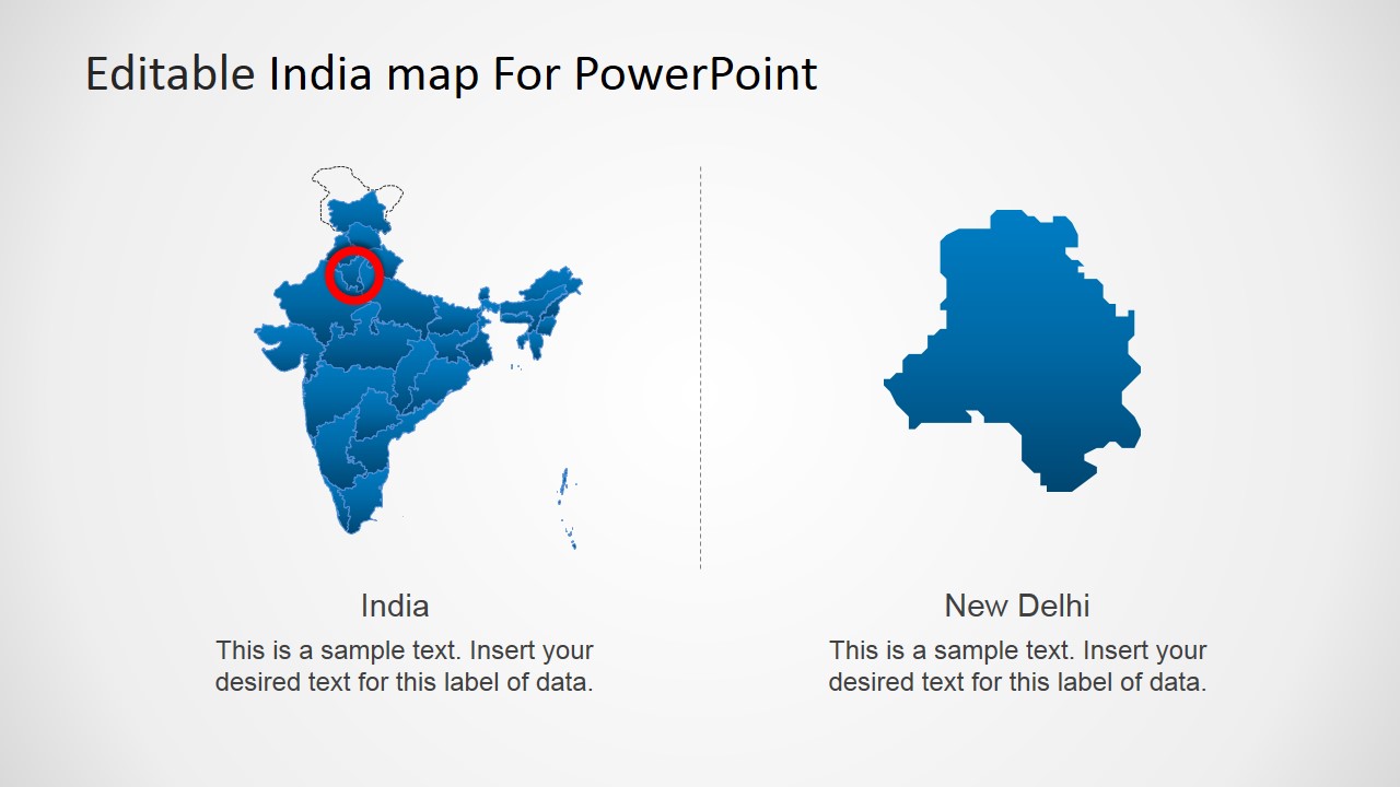 Editable India Map Template For PowerPoint SlideModel