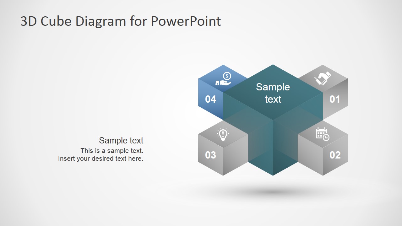 D Cube Diagram Template For Powerpoint Slidemodel