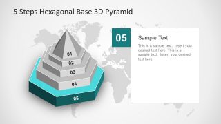 5 Steps Hexagonal Base 3D Pyramid SlideModel