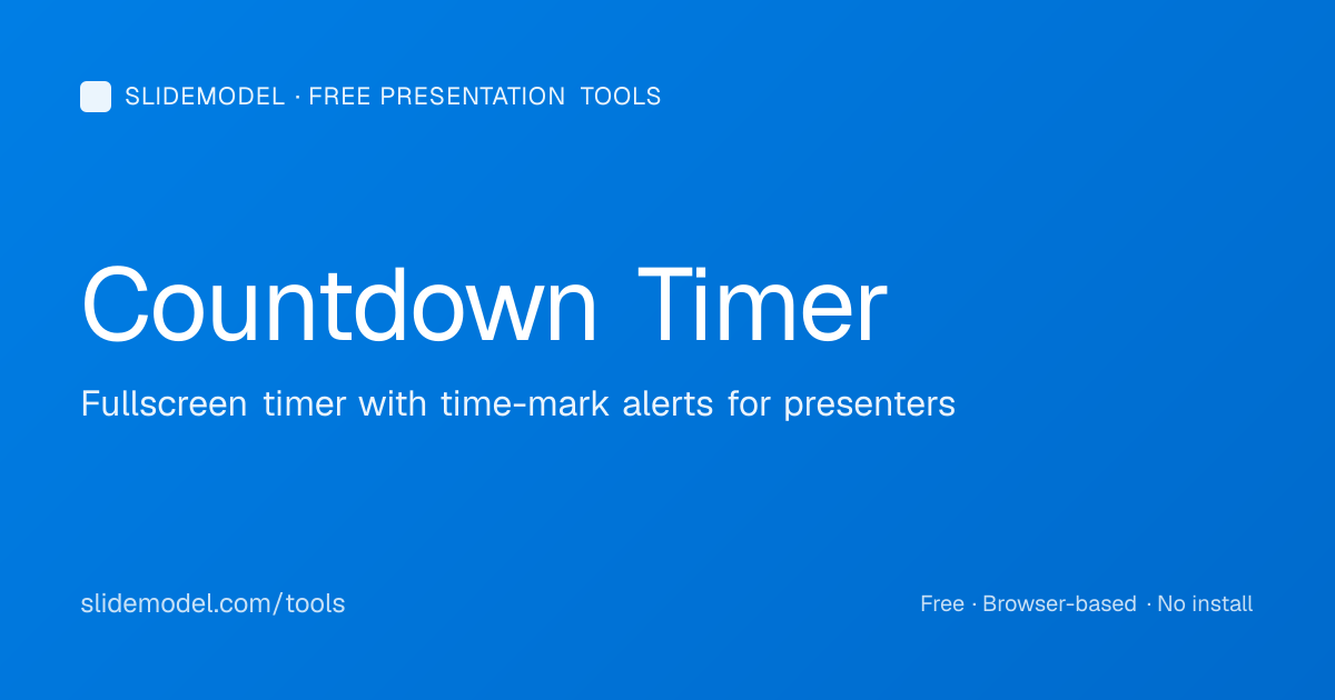 Presentation Countdown Timer — Free Fullscreen Timer & Stopwatch ...