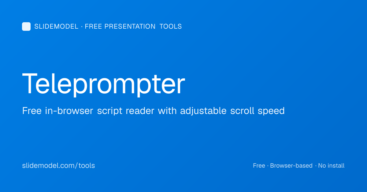 Free Online Teleprompter — Read Scripts on Camera | SlideModel ...