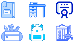 Education PowerPoint Icons for Presentations