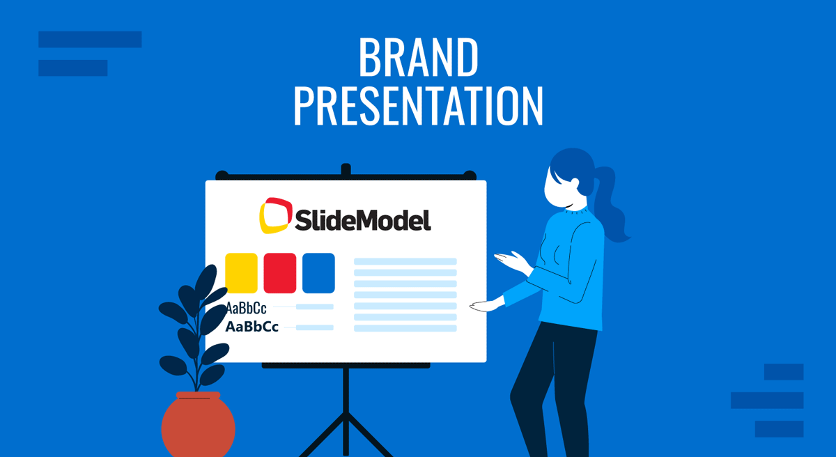 Cover for Brand Presentation guide by SlideModel