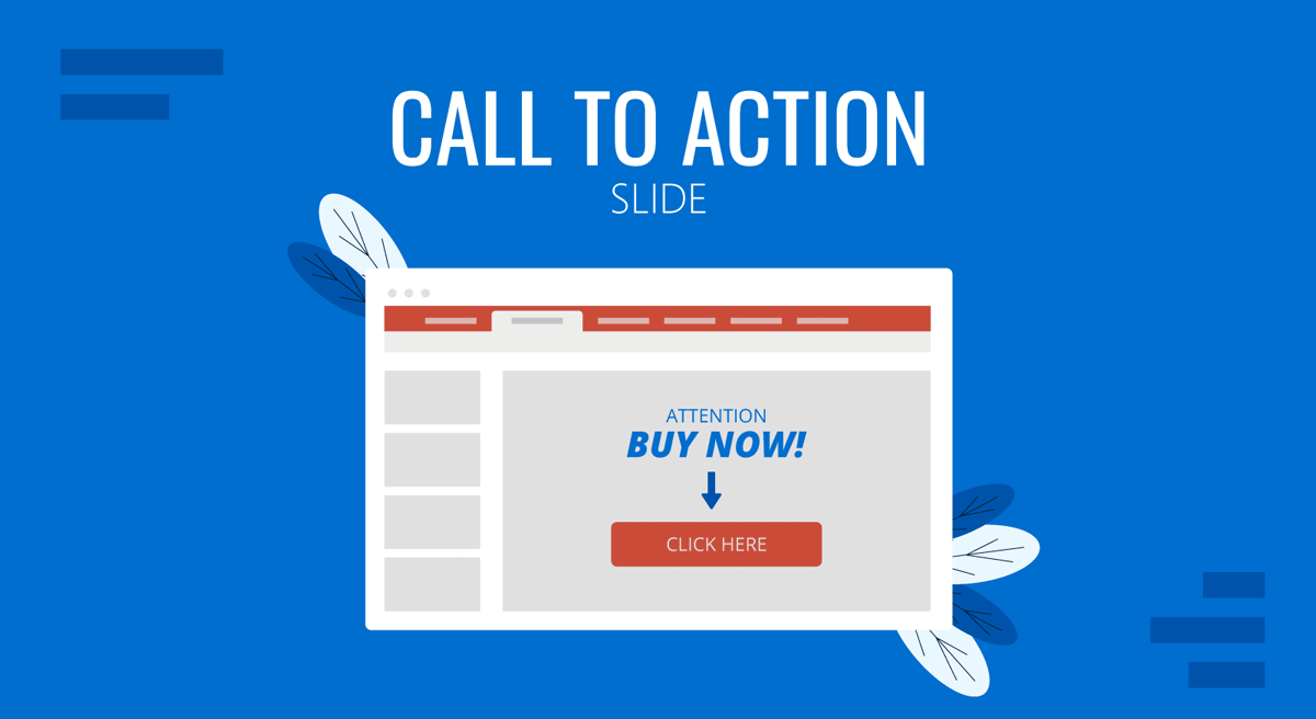 Cover for Call to Action Slide guide by SlideModel