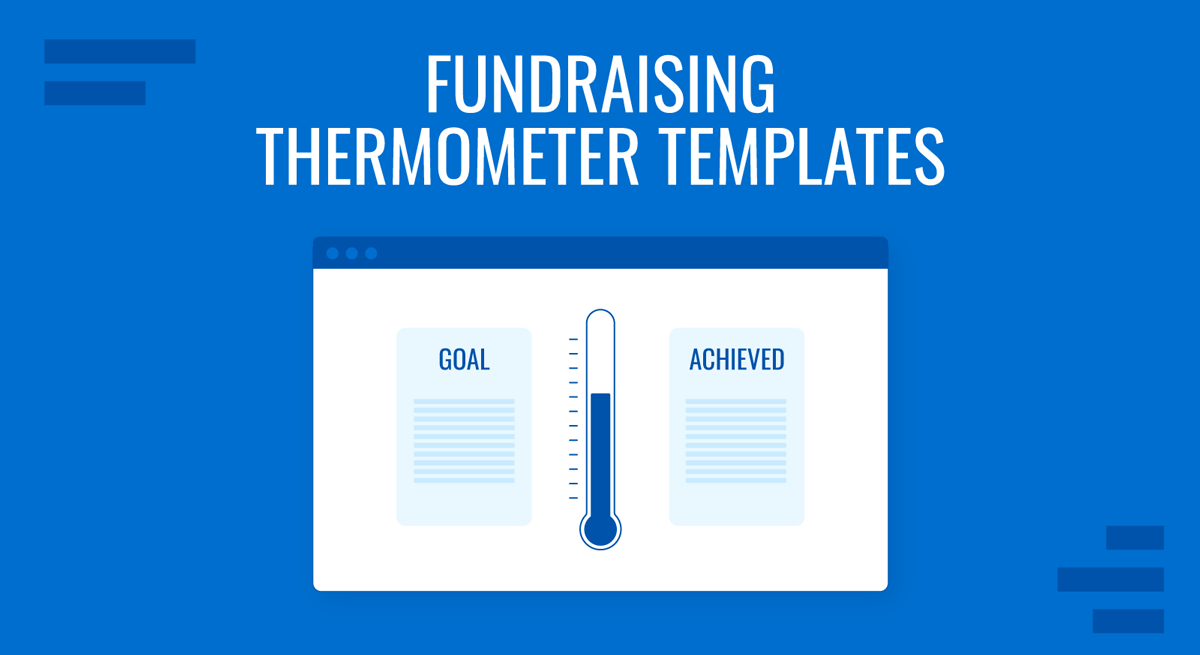 Cover for fundraising thermometer templates presentation guide