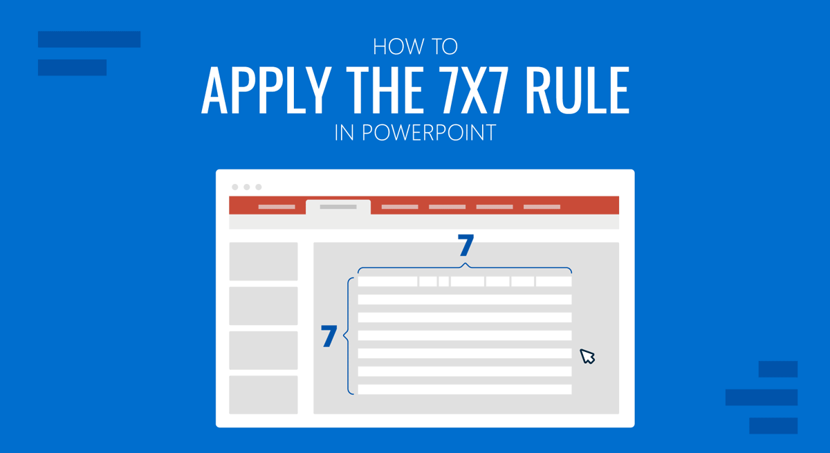 Cover for how to apply the 7x7 rule in PowerPoint