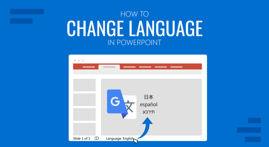 how to change the language of a whole powerpoint presentation