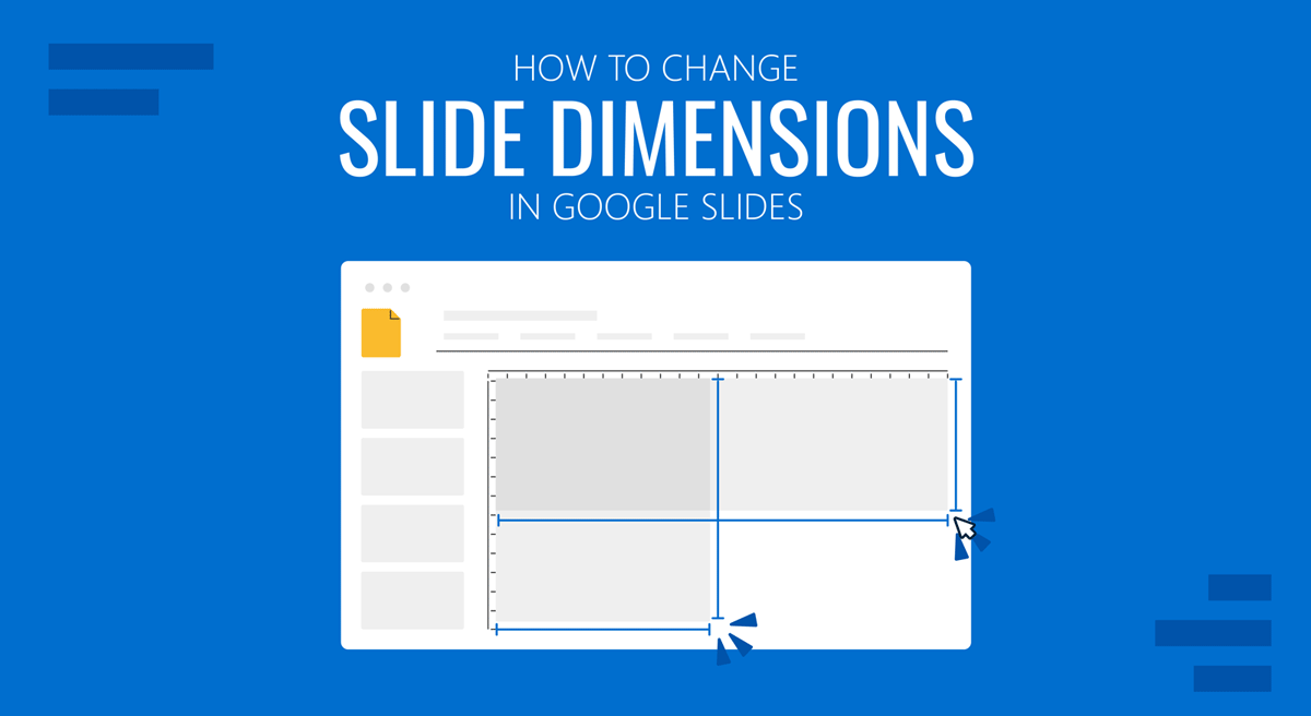 Cover for how to change dimensions in Google Slides