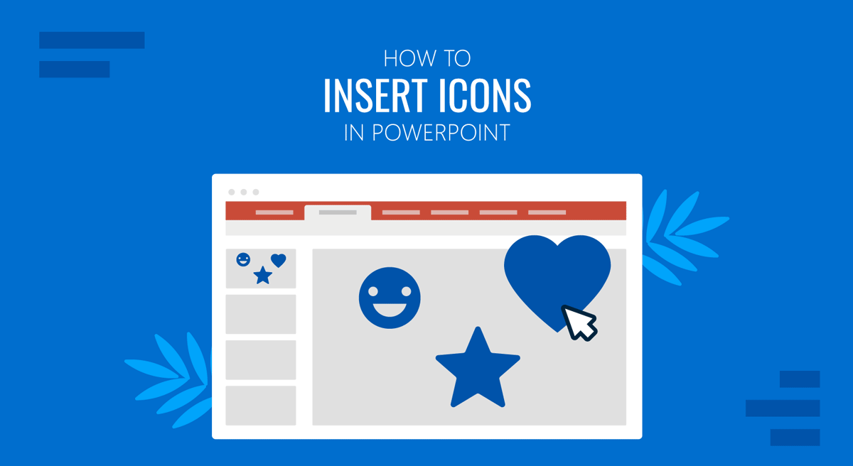 Cover for How to Insert Icons in PowerPoint guide by SlideModel