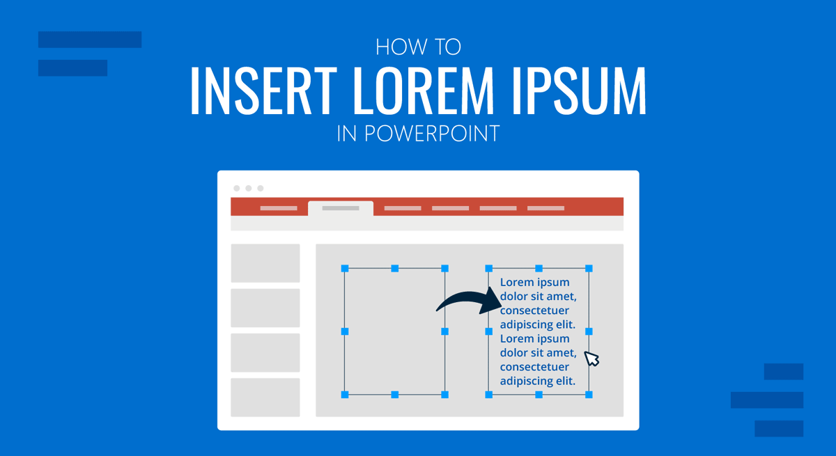 Cover for how to insert Lorem Ipsum in  PowerPoint