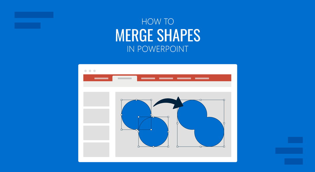 Cover for How to Merge Shapes in PowerPoint guide by SlideModel