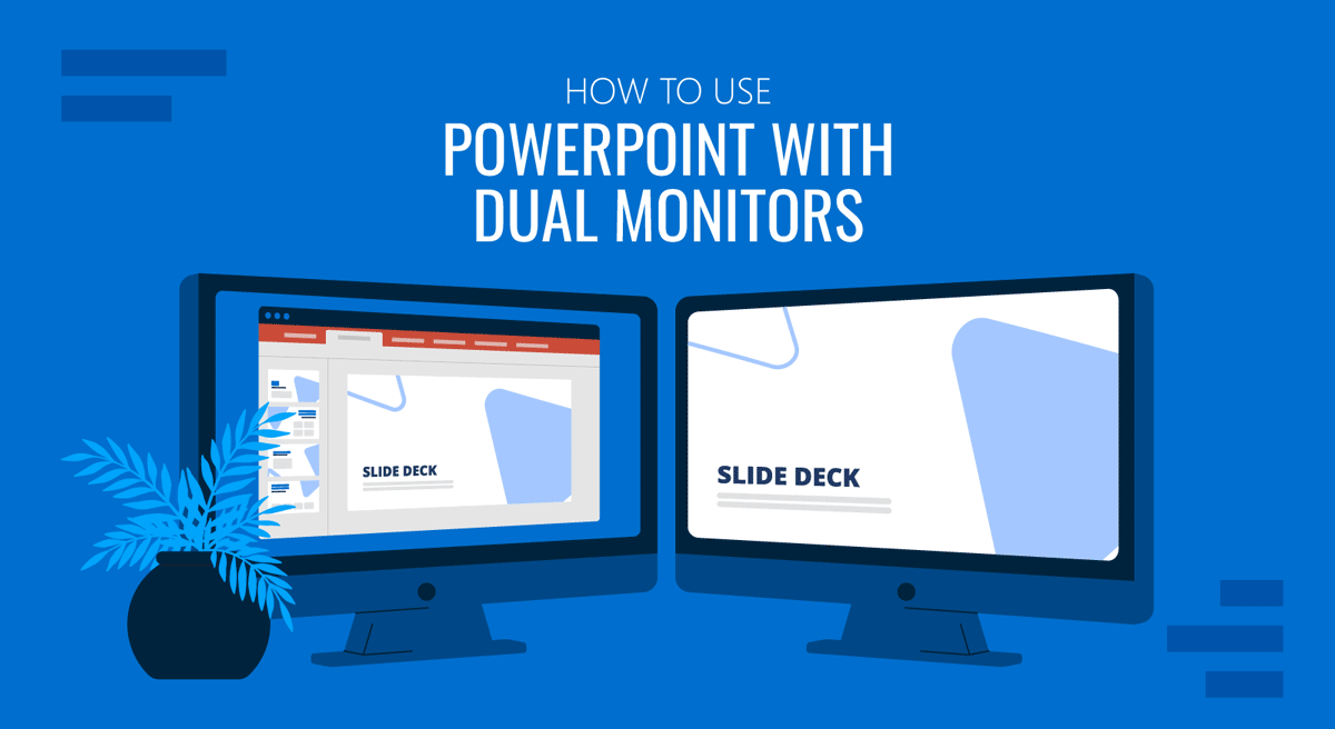 Cover for How to Use PowerPoint with Dual Monitors by SlideModel