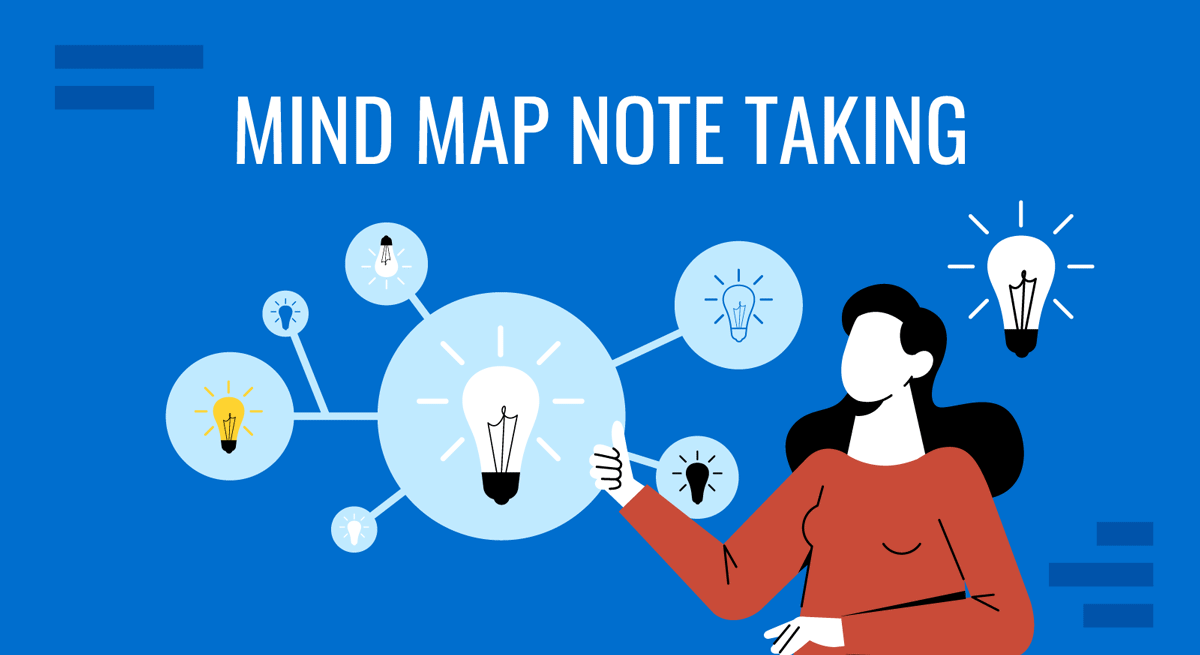 Cover for Mind Map Note Taking guide by SlideModel