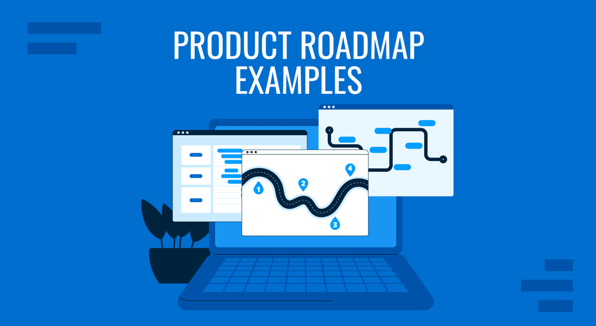 Product roadmap examples cover article by SlideModel