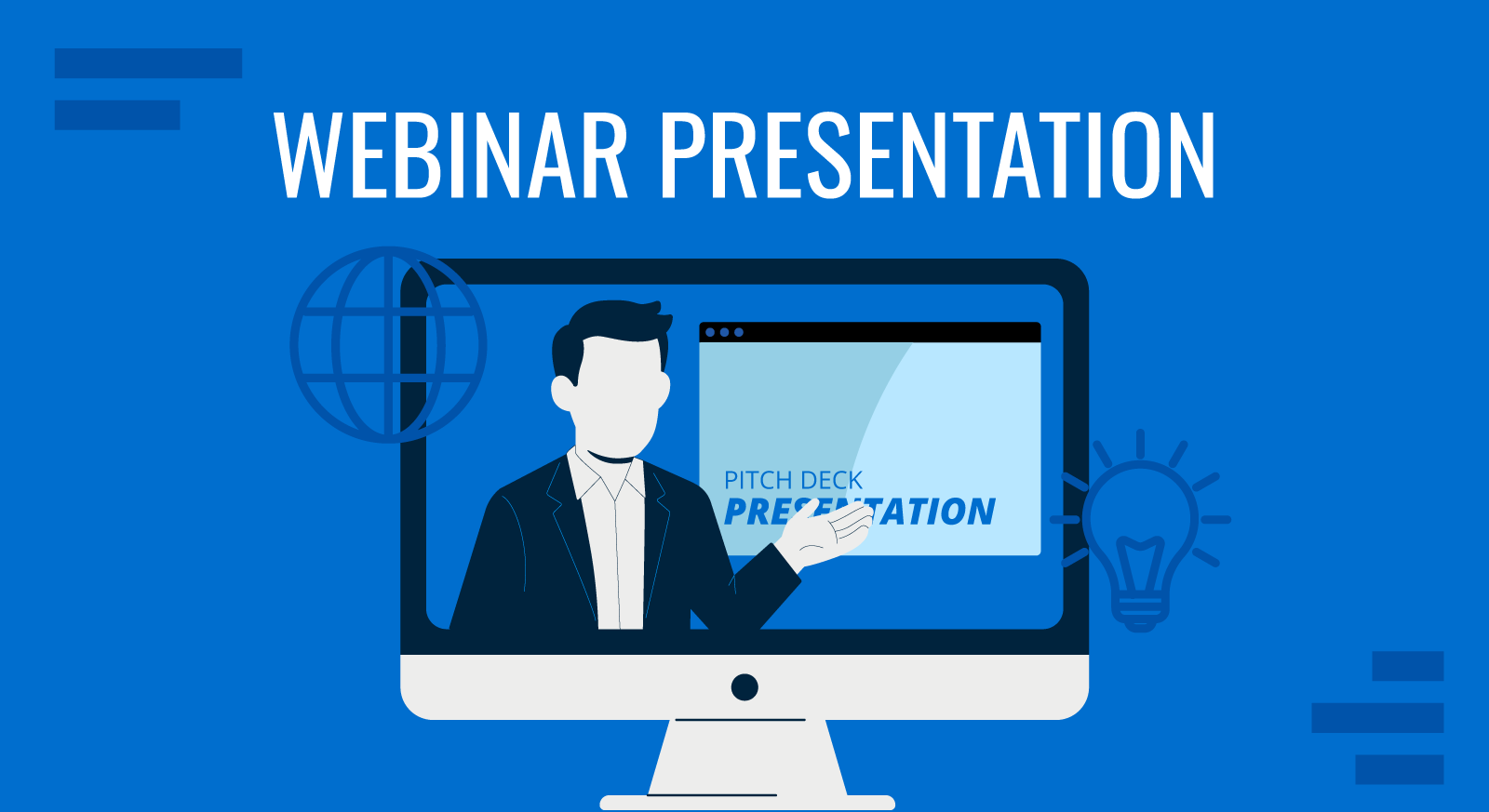 Cover for webinar presentation guide by SlideModel