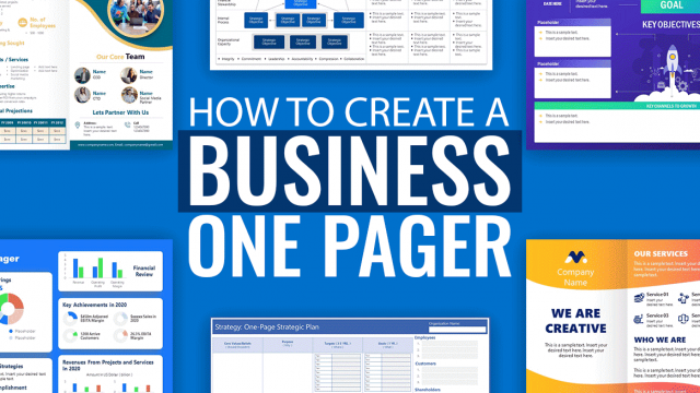 How to Create a Business One Pager (Examples included)