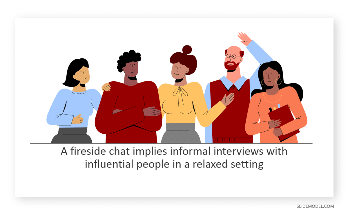 Fireside Chats People Talking PPT Template