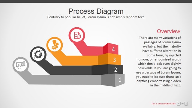 Four Steps Corporate PowerPoint Diagram