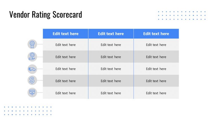 PowerPoint Diagram for Vendor Rating Scorecard 