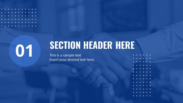 Editable Slide Template for Adding Section Header