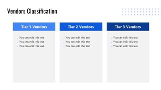 Vendor Tiers PowerPoint Tables