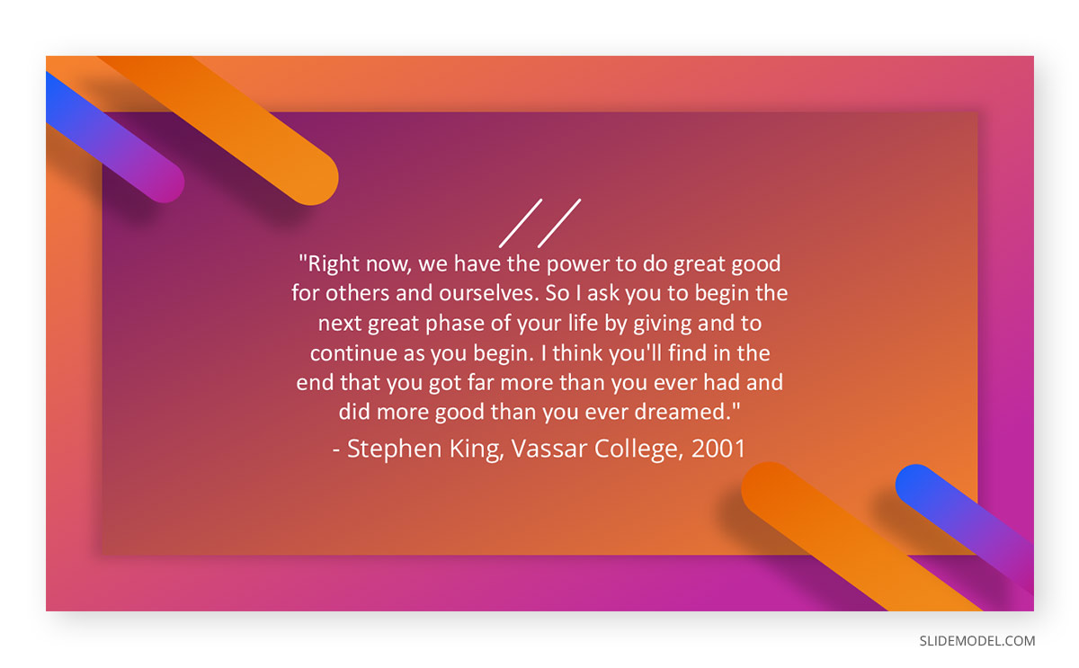 0003 Graduation Speech Margaret Atwood Powerpoint Template 