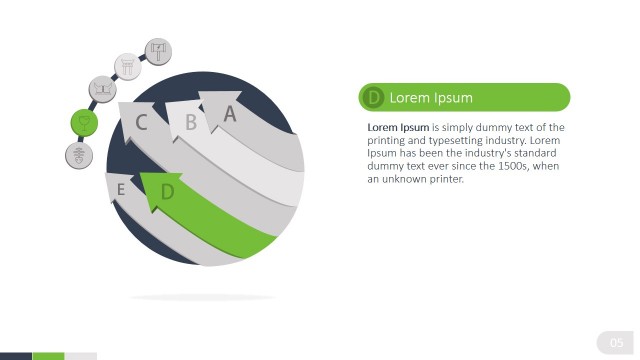 Growth Trend Curved Arrows for PowerPoint
