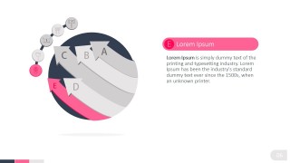 5 Steps Curved Arrows Diagram PPT