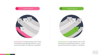 5 Curved Arrows Growth Trend Diagram