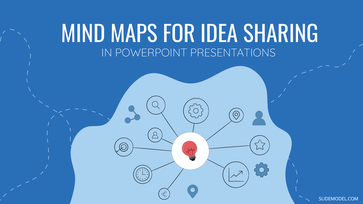 Using Mind Maps To Share Ideas in PowerPoint Presentations Template