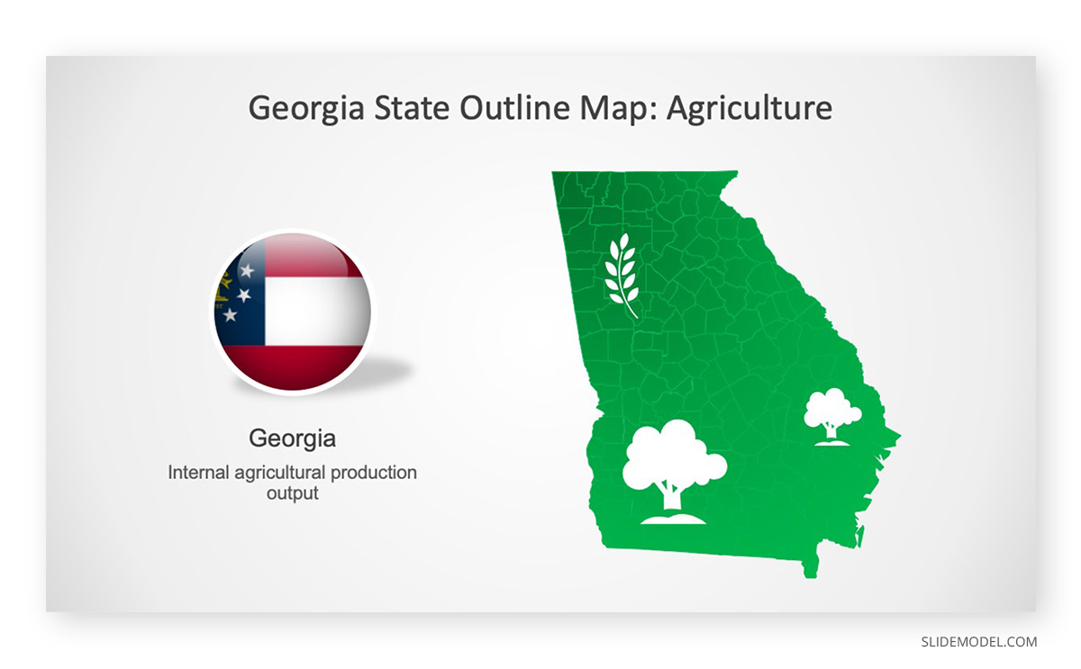 Map of Georgia PPT Template 