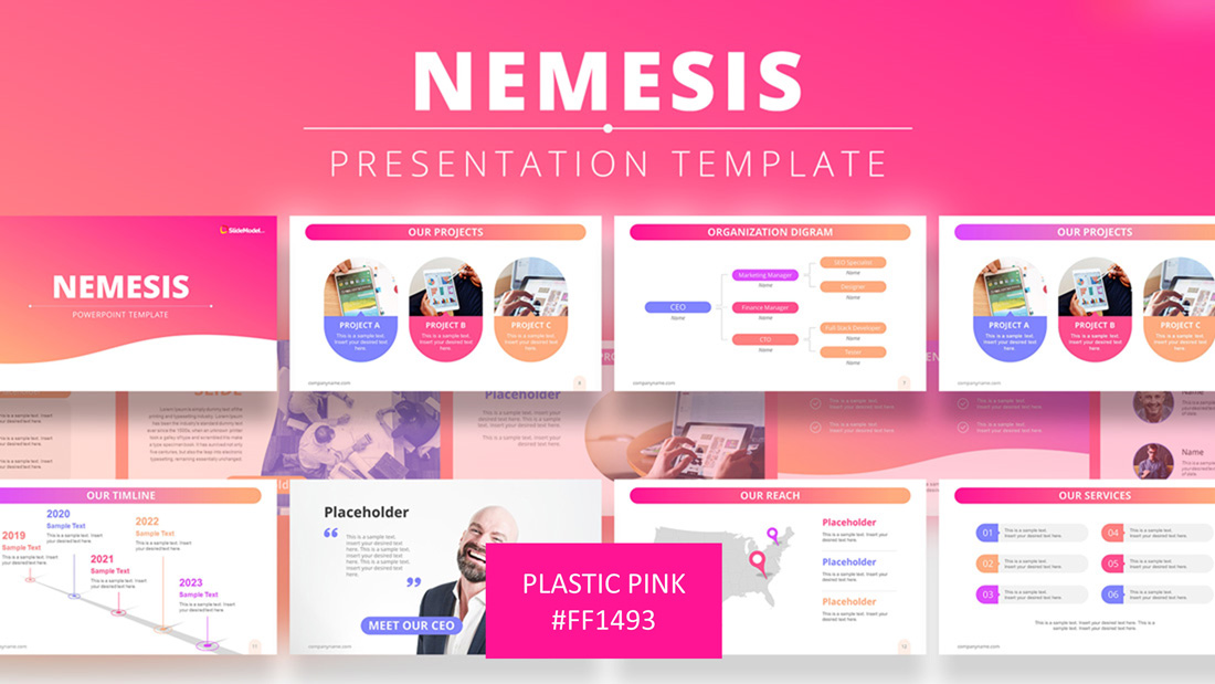 PPT Templates Plastic Pink