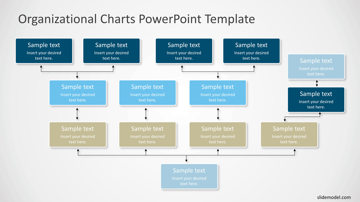 Bottom Up Organizational Charts PowerPoint Templates
