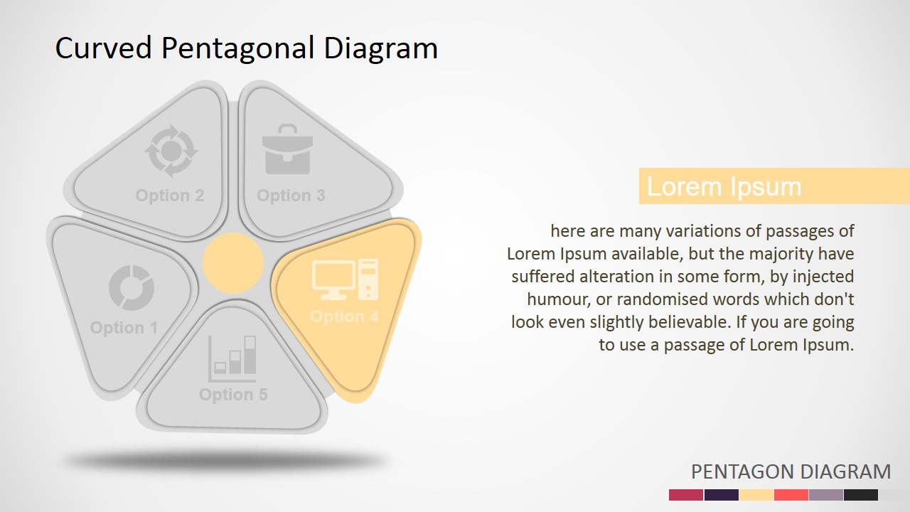 PowerPoint 3D Shapes Pentagon