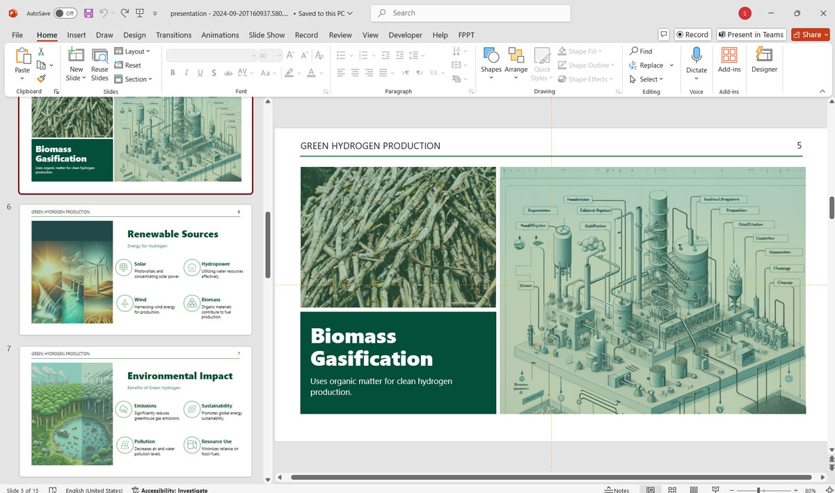 Generate PowerPoint presentation from Research Paper in DocX