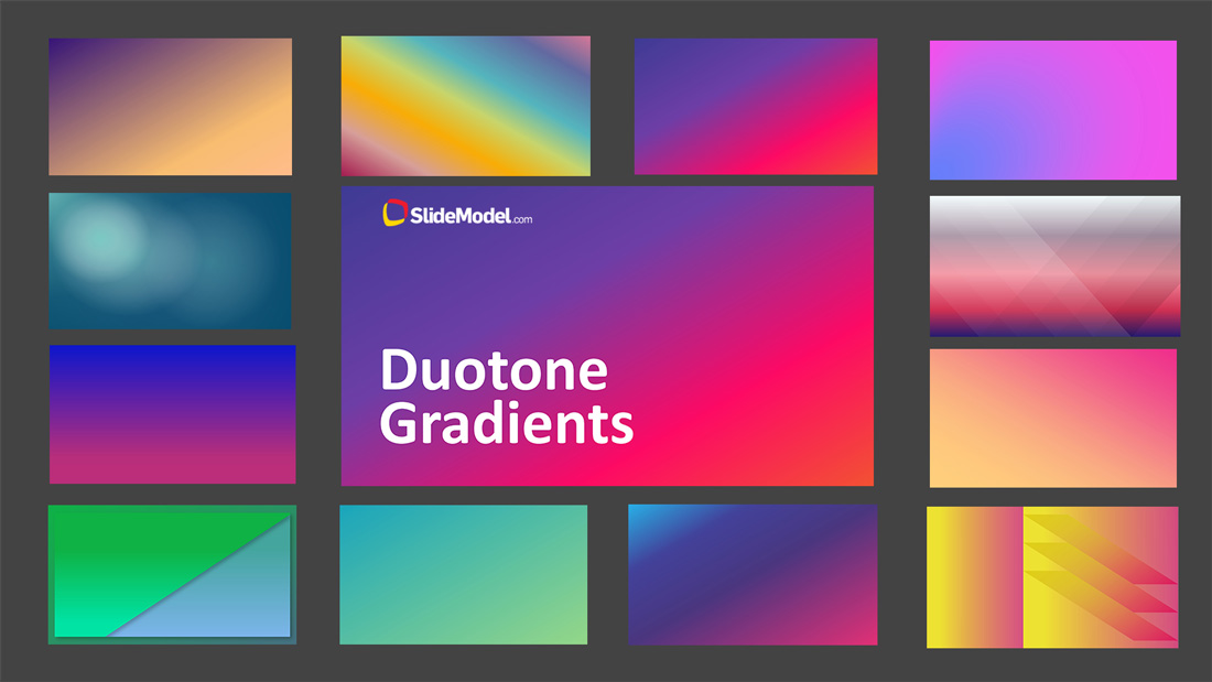 PPT Template Duotone Gradients - Duotone Gradients PowerPoint template