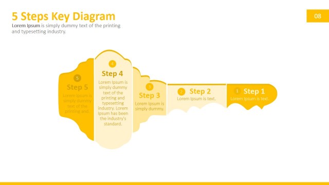 5 Steps Key PowerPoint Diagram