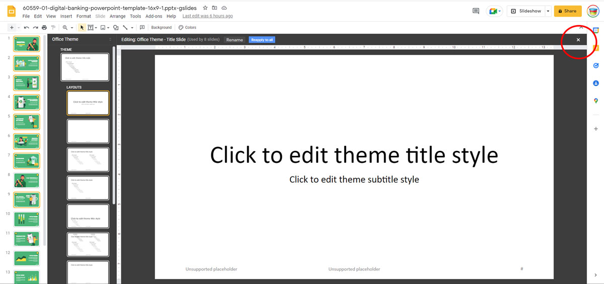 Google Slides Edit Theme Feature