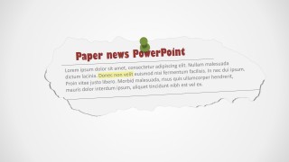 PowerPoint editable clipping shapes of newspaper