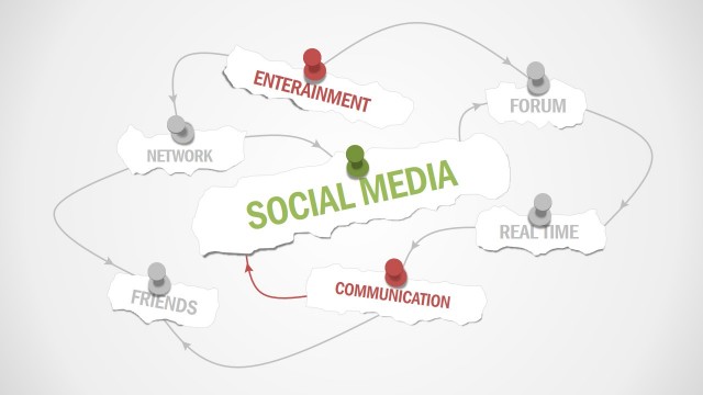 PowerPoint Newspaper Pieces with Pin Icons