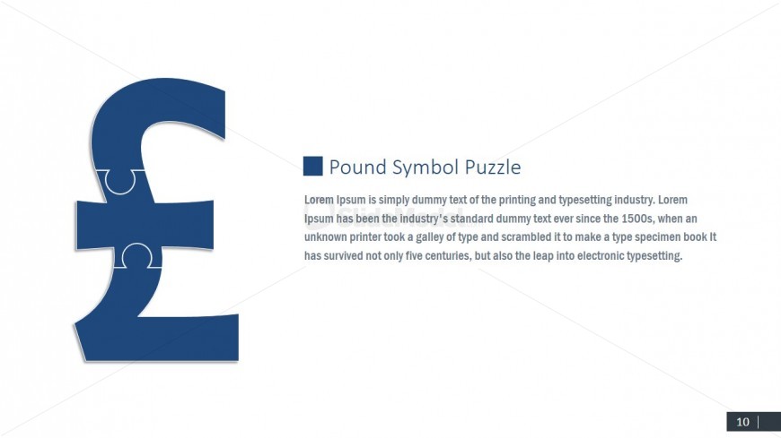 Currency Pound Symbol Puzzle Design