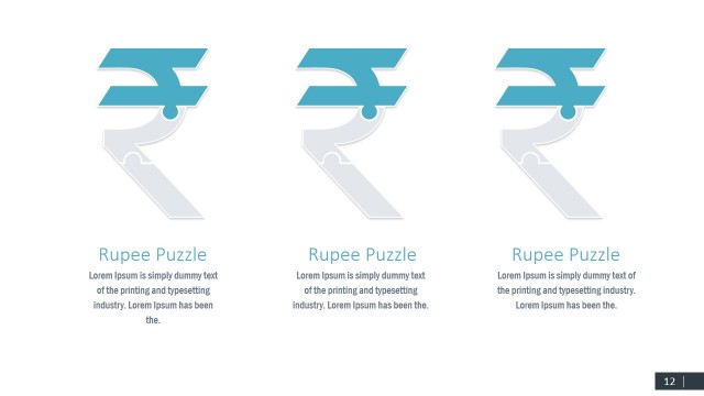 Rupee Currency Symbol PowerPoint Design