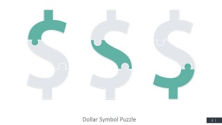 PPT Template Dollar Symbol Puzzle